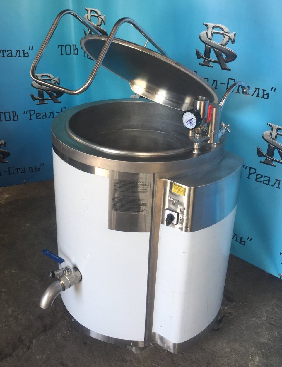 Котел стравоварильний РЕАЛ СТАЛЬ КПЕ-60 кругла чаша